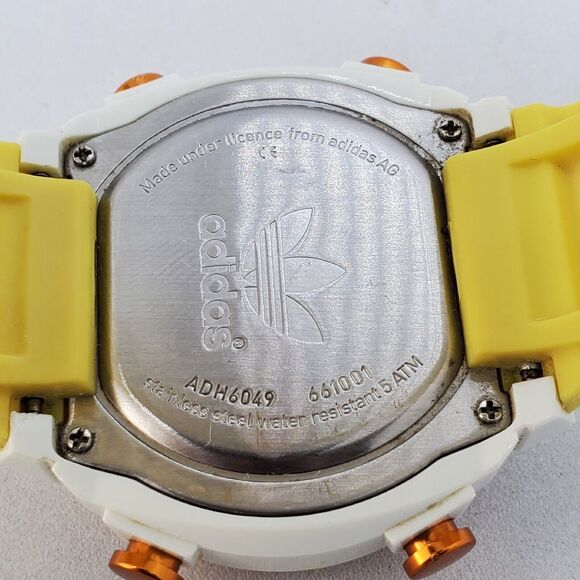 Adidas Originals 44MM Men Digital Watch Multicolor Case Yellow Bands New Battery - Picture 12 of 16